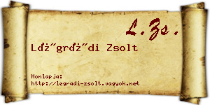 Légrádi Zsolt névjegykártya